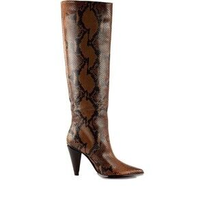 Roberto Festa Textured Snakeskin Tall Boots - NWT